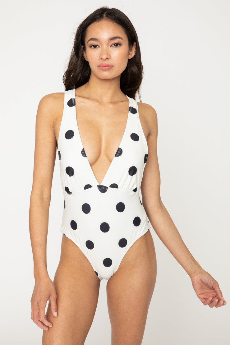 Polka Dot One-Piece Swimsuit
