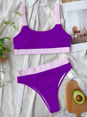 Contrast Two Piece Swim Set