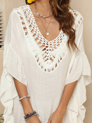 Cutout Ruffled Cover-Up