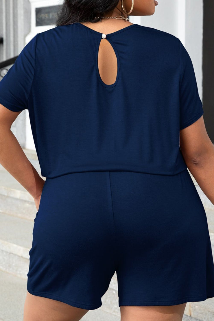Plus Size Romper with Pockets