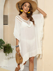 Cutout Ruffled Cover-Up