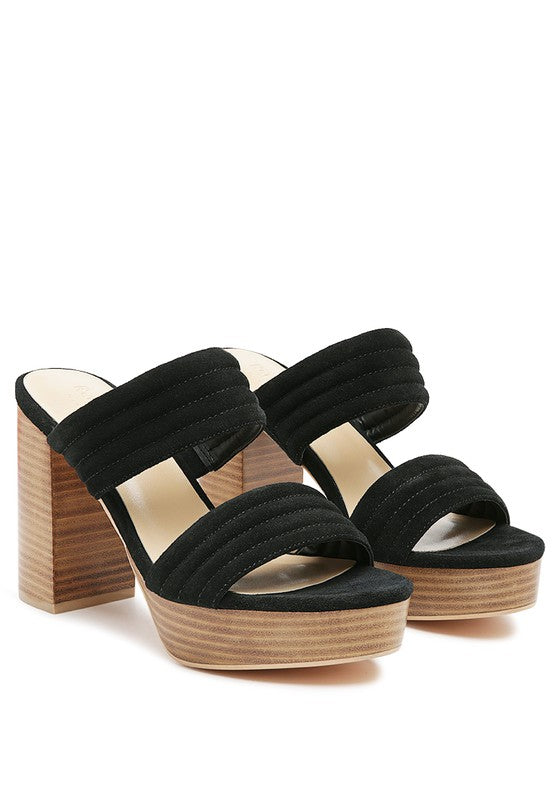 SUEDE CHUNKY SANDAL