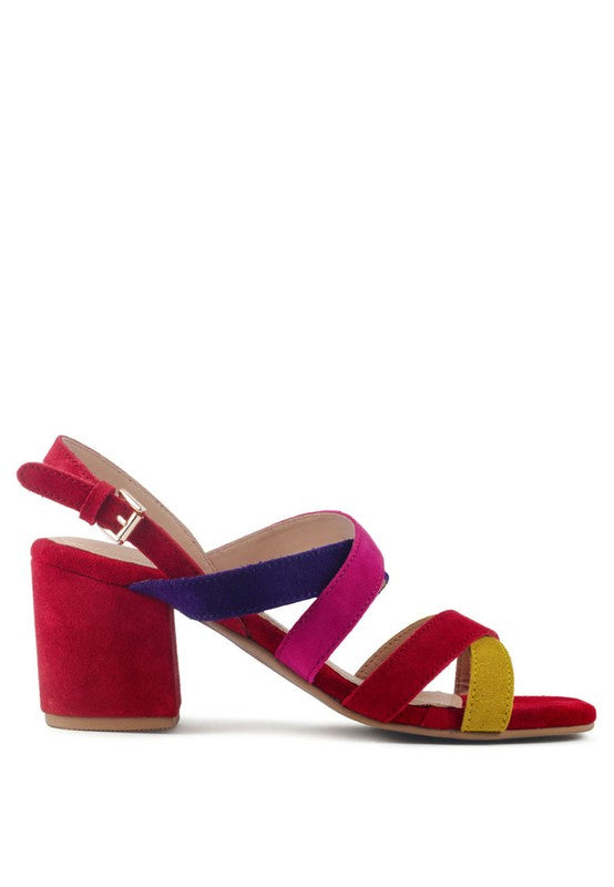 COLOR BLOCK STRAPPY SANDAL