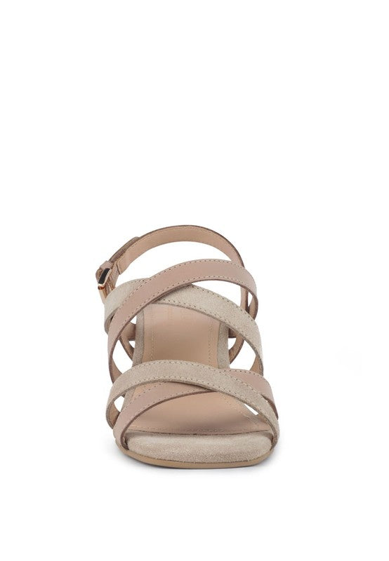 COLOR BLOCK STRAPPY SANDAL