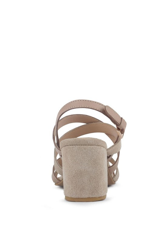 COLOR BLOCK STRAPPY SANDAL