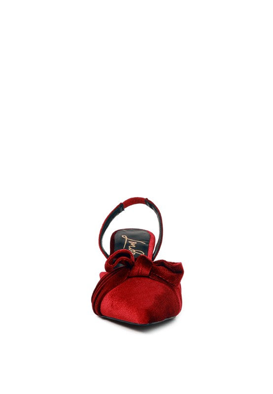 Red Velvet Mule Sandals