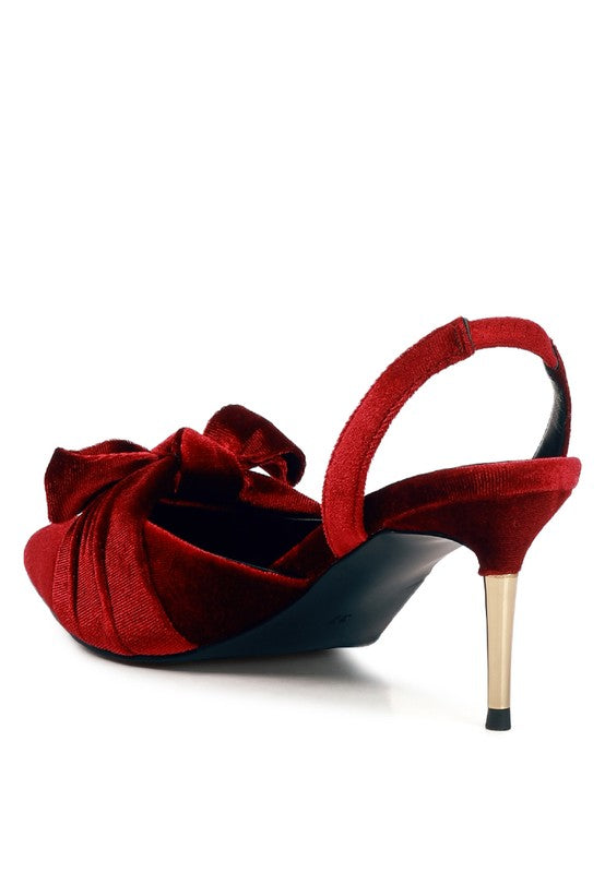 Red Velvet Mule Sandals