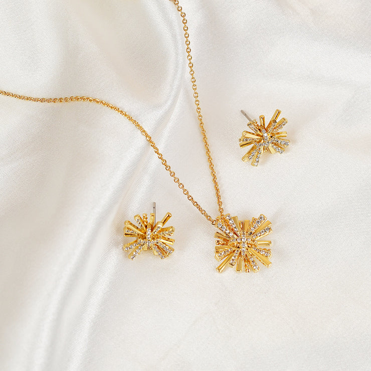 Starburst Earrings and Necklace Set