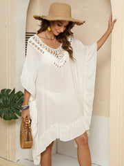 Cutout Ruffled Cover-Up