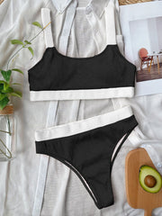 Contrast Two Piece Swim Set