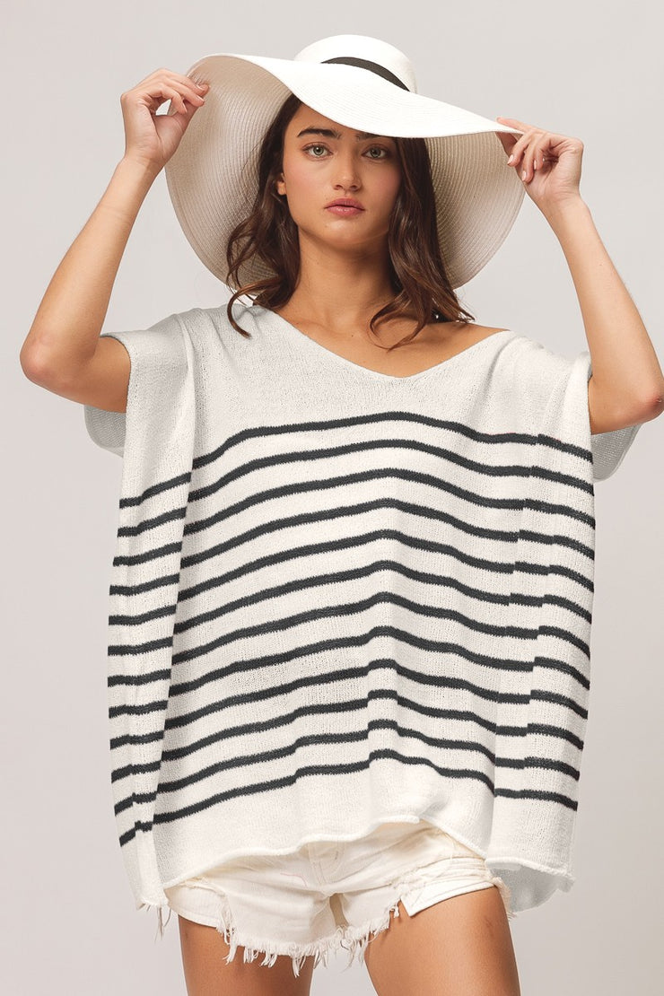 Striped oversized Top