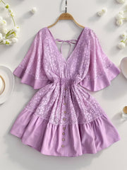 Lace Cutout Mini Dress