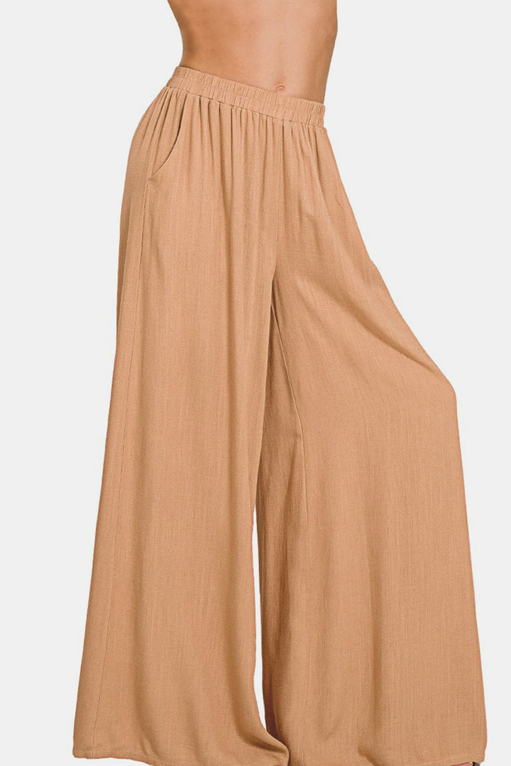 Wide Leg Linen Pants