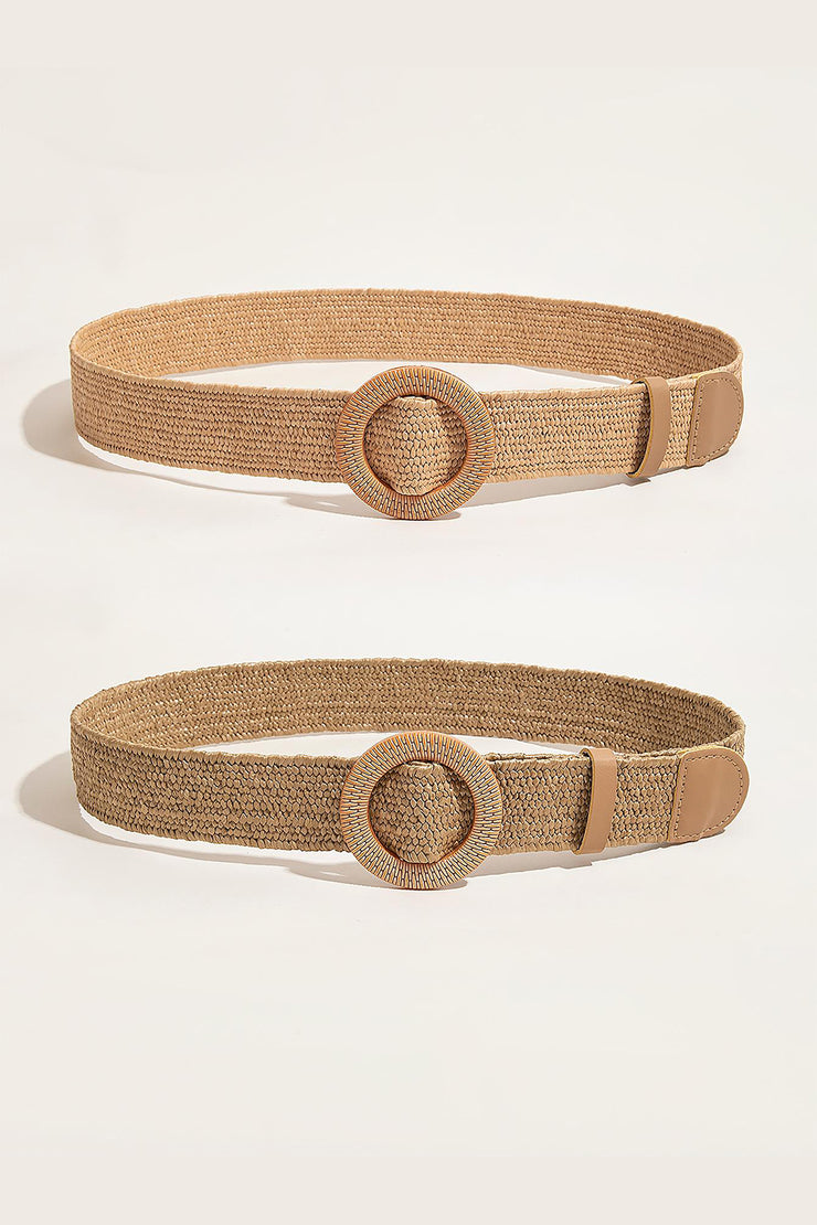 Woven Round Buckle Belt