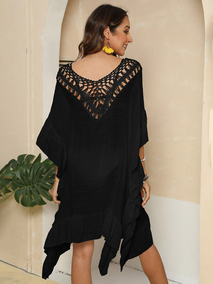 Cutout Ruffled Cover-Up