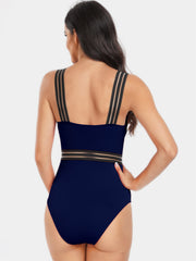 V-Neck One-Piece Swimsuit