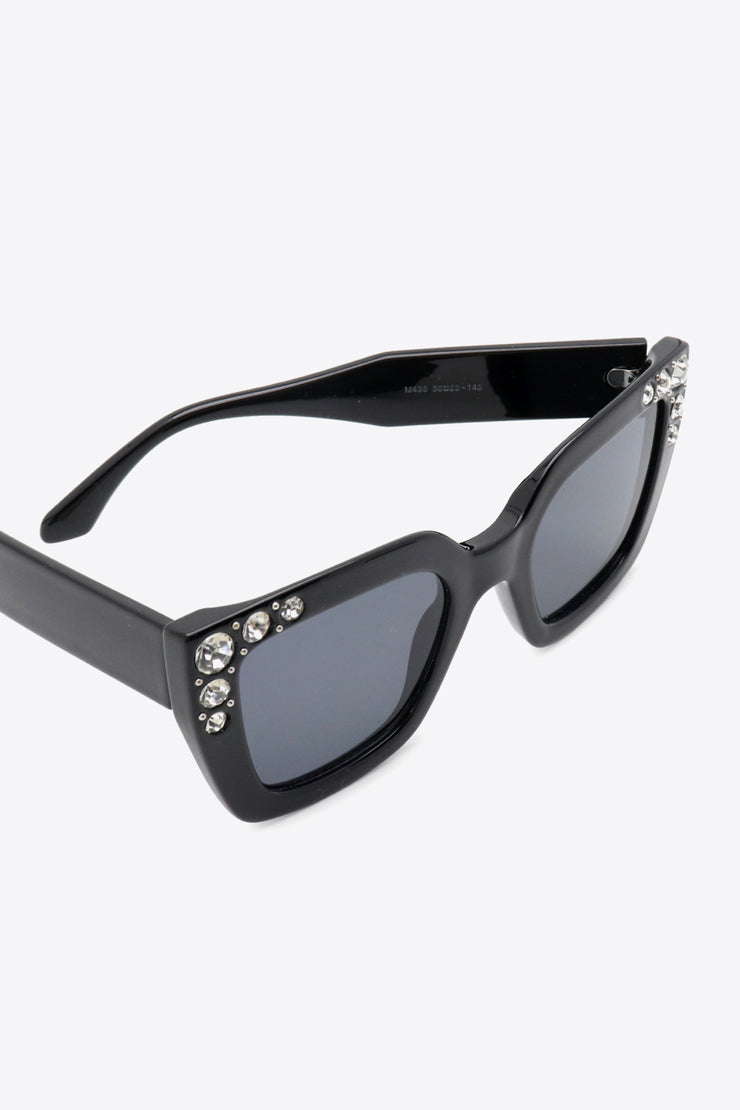 Oversized Rhinestone Square Sunglasses