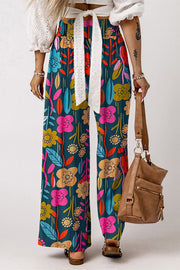 Printed High Waist Wide Pants