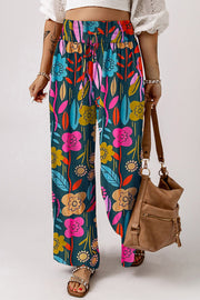 Printed High Waist Wide Pants