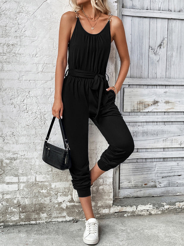 Tie Waist Jumpsuit