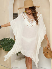 Cutout Ruffled Cover-Up