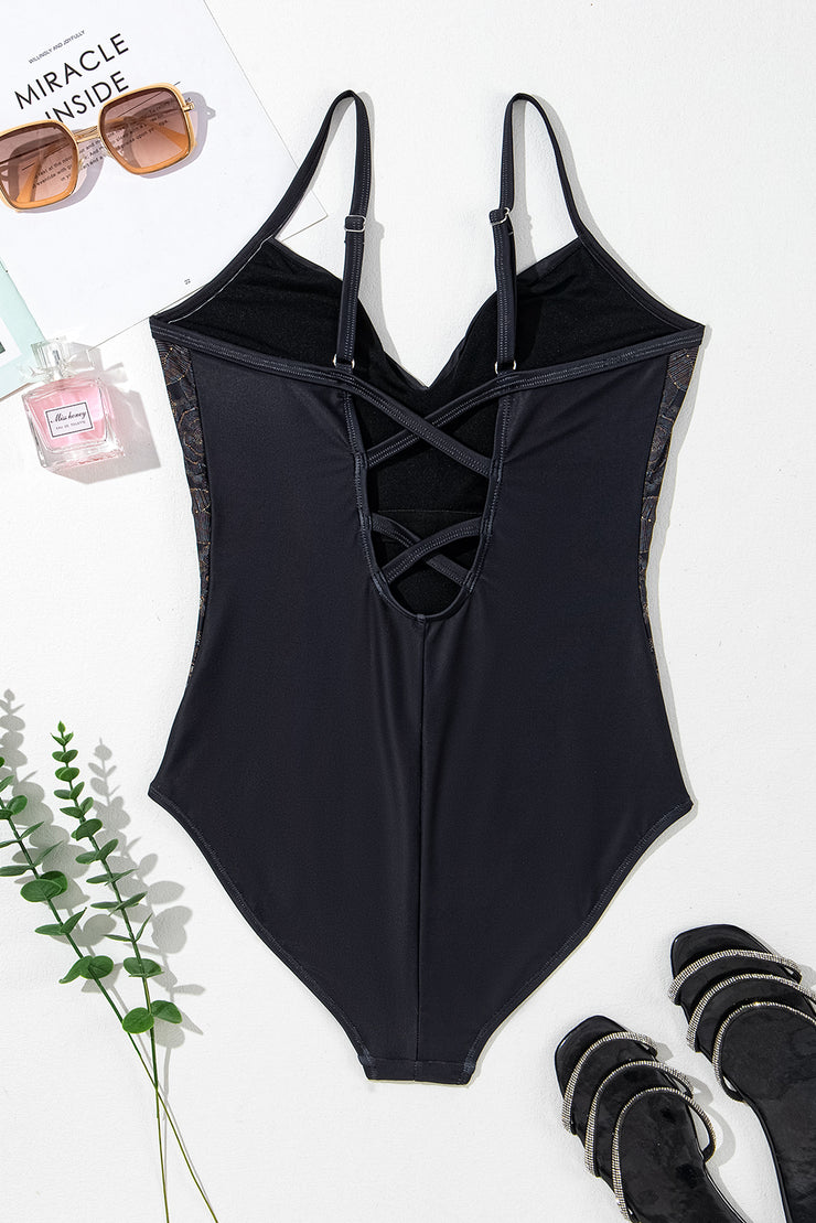 Embroidered One-Piece Swimsuit