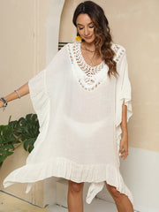 Cutout Ruffled Cover-Up