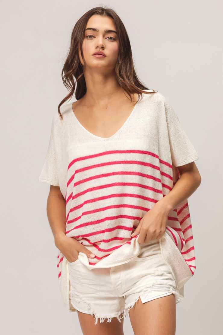 Oversized Striped Top