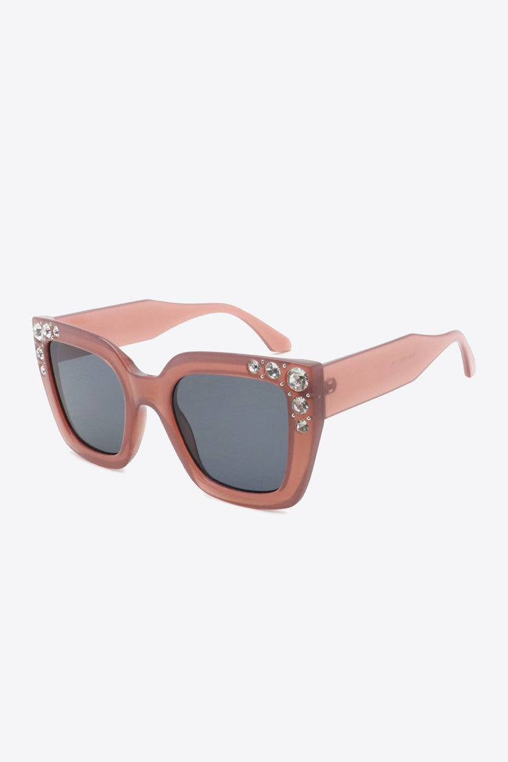 Oversized Rhinestone Square Sunglasses