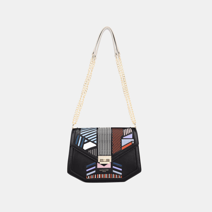 Geometric Print Crossbody Bag