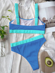 Contrast Two Piece Swim Set