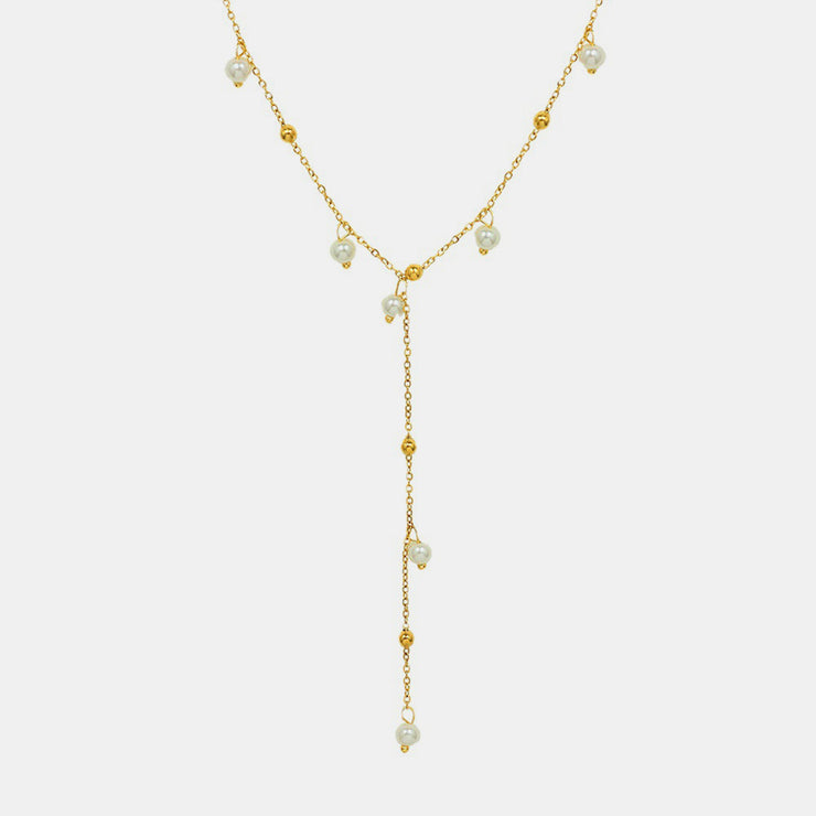 Pearl Drop Layering Necklace