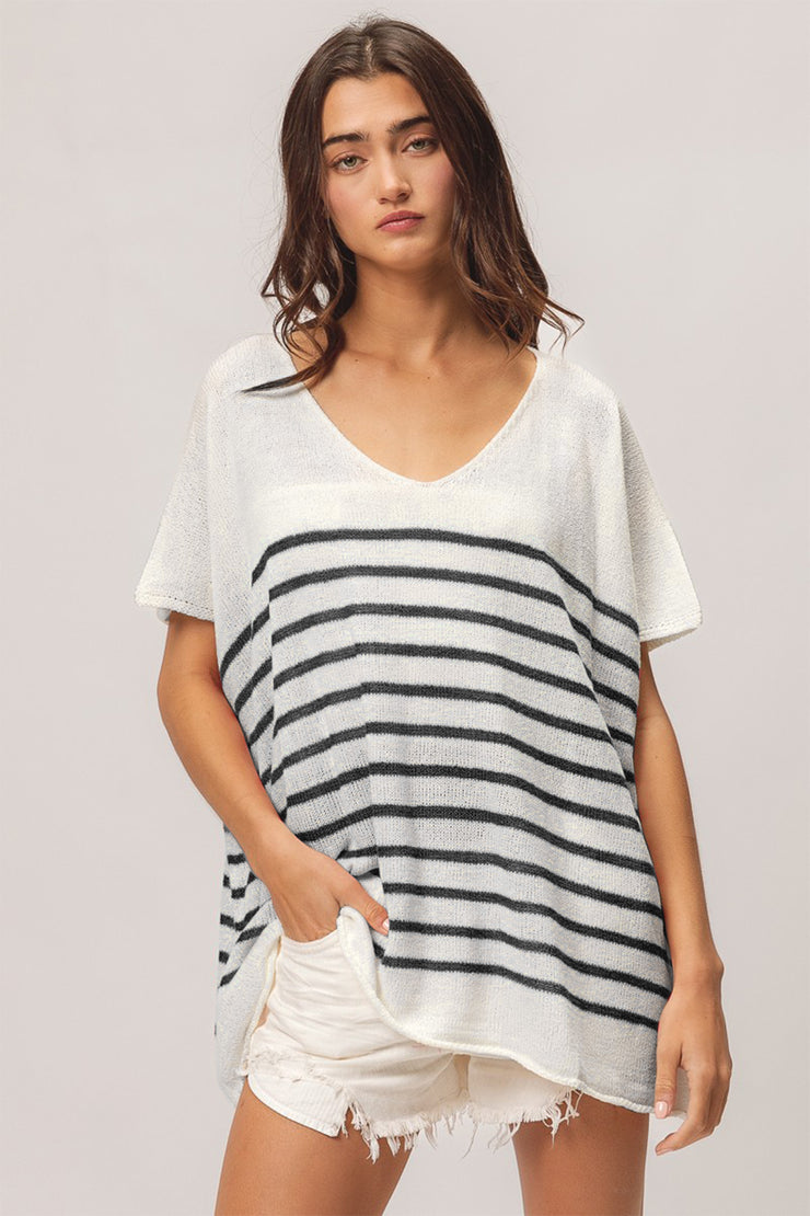 Striped oversized Top