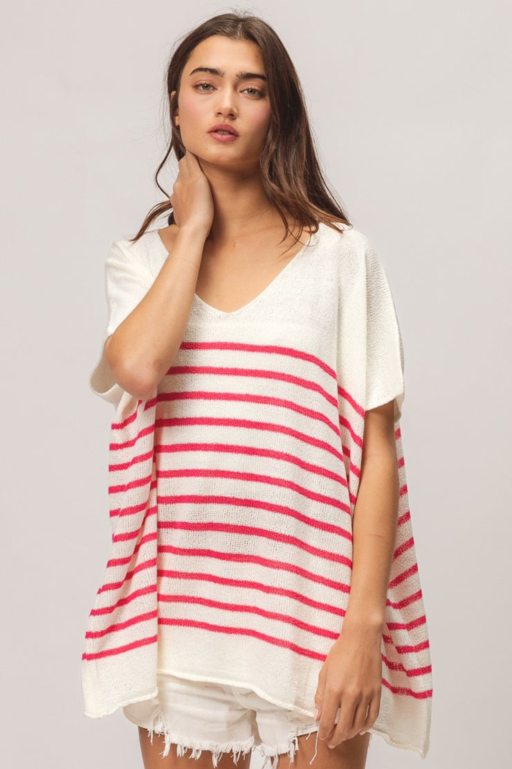 Oversized Striped Top