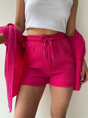 Textured Shorts Two piece Set