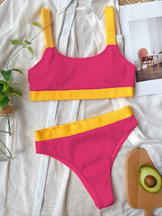 Contrast Two Piece Swim Set