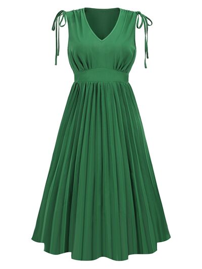 Pleated Midi Dress