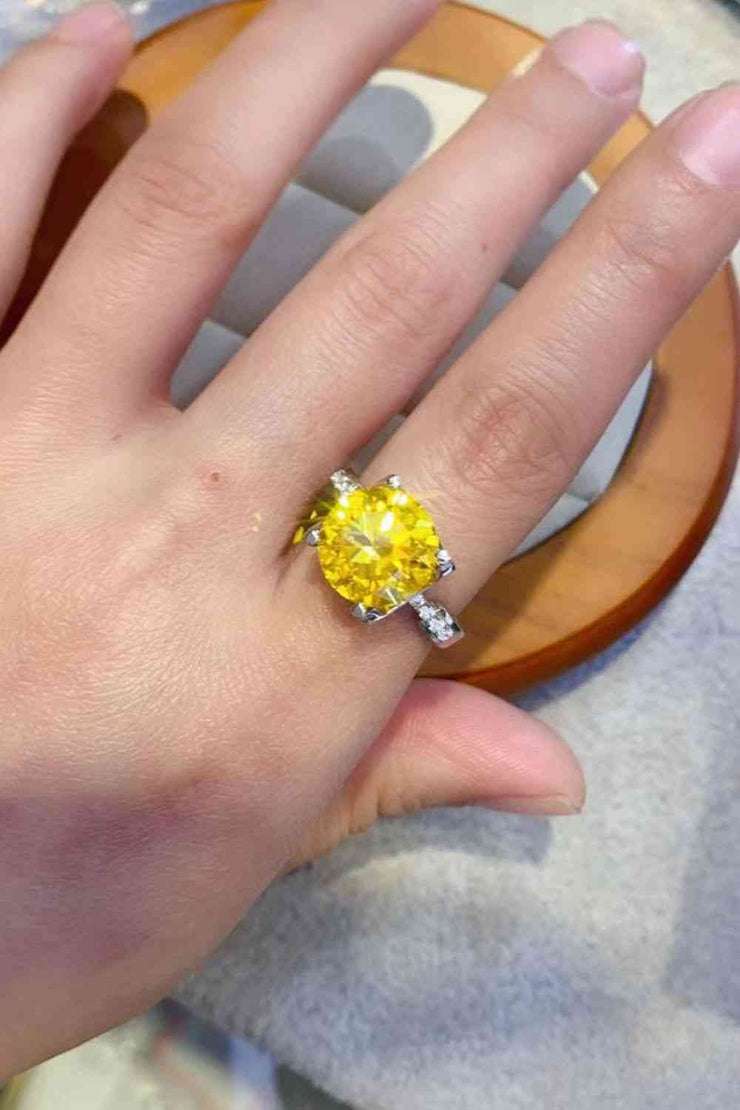 THE SUMMER 5 Carat Canary Moissanite Ring