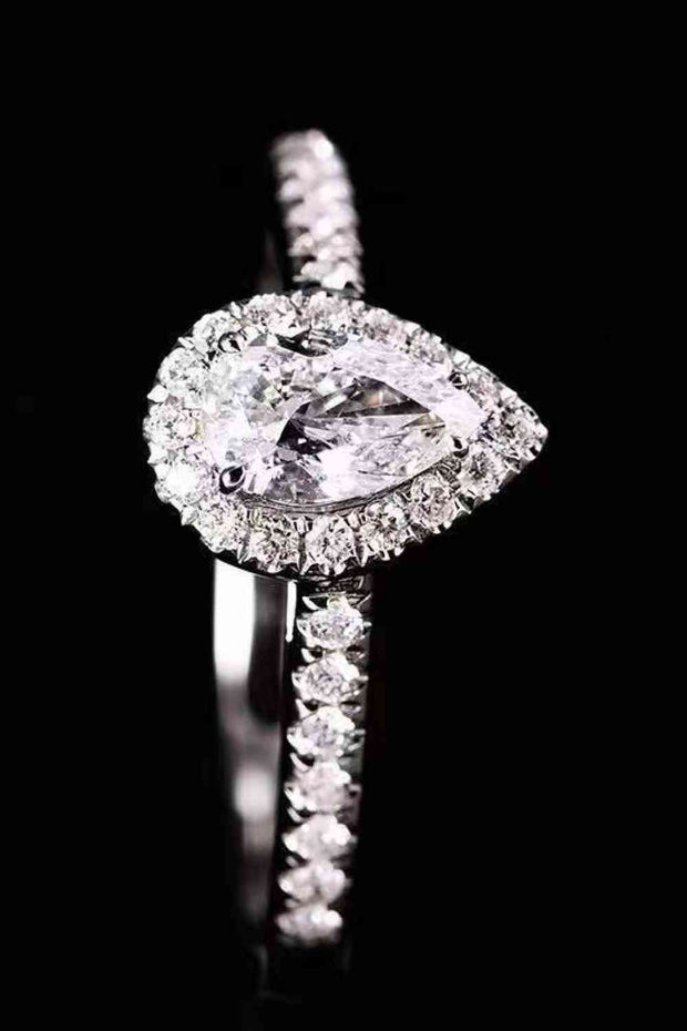 THE ELIZABETH 2 Carat Moissanite Teardrop Cluster Ring