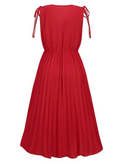 Pleated Midi Dress