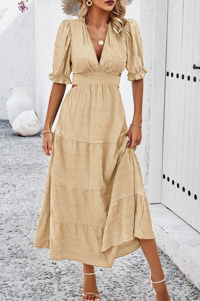 Tie Back Tiered Dress