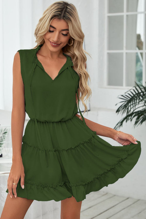 Frill Trim Mini Dress