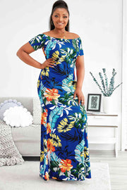 Women’s Plus Floral Fishtail Dress