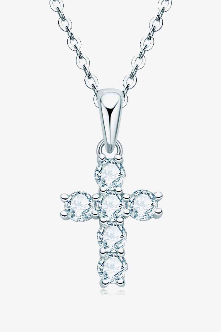 THE MARY Cross Moissanite Pendant Necklace