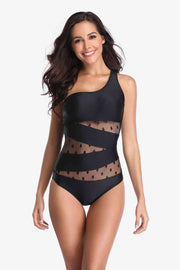 Cutout Black One Piece Swimsuit