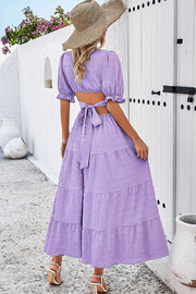 Tie Back Tiered Dress