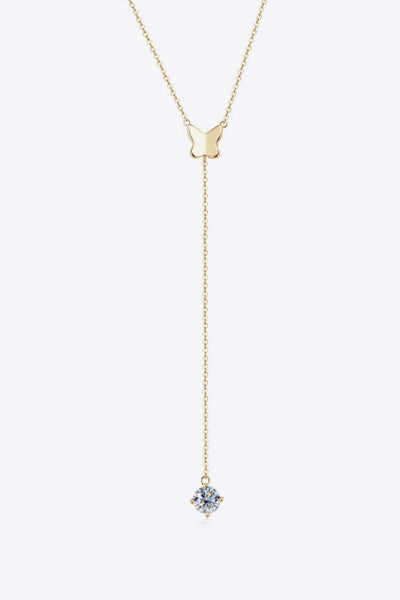 THE MAE 1 Carat Moissanite 925 Sterling Silver Necklace
