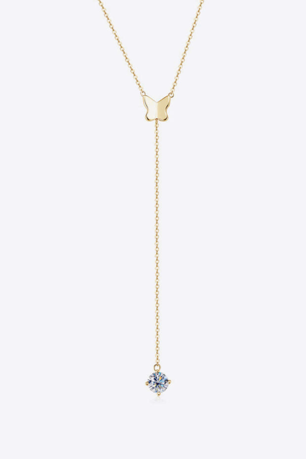 THE MAE 1 Carat Moissanite 925 Sterling Silver Necklace