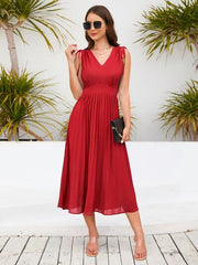 Pleated Midi Dress