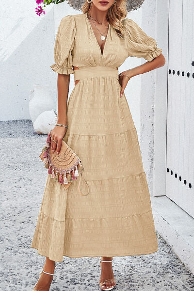 Tie Back Tiered Dress